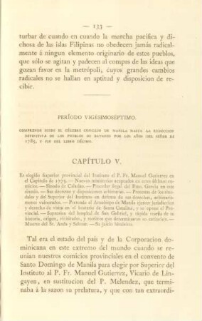Período vigésimoséptimo. Comprende desde el célebre concilio de Manila hasta la reduccion ...