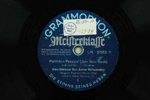 Matthäus-Passion : Buß und Reu... (Alt-Arie) / (Joh. Seb. Bach)