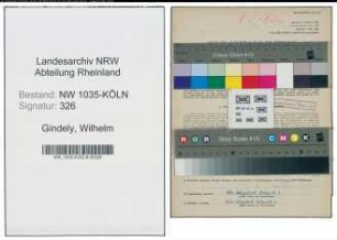 Entnazifizierung Wilhelm Gindely , geb. 10.01.1899 (Ingenieur)