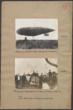 Aufstieg eines türkischen Militärluftschiffes bei Konstantinopel