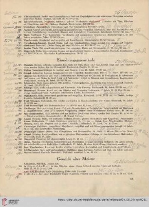 Einrichtungsgegenstände (Nr. 374-393)