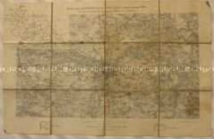 Topographische Karte der Gegend um Leipzig für die Belagerungsübung des XIX. Armeekorps 1904 für Taucha