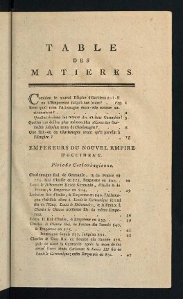 7r-8r, Table des matieres