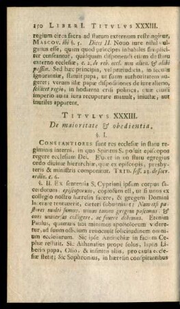 Titulus XXXIII. De maioritate & obedientia.