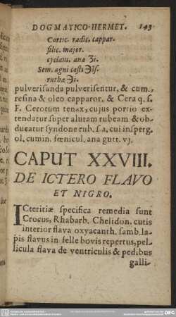 Caput XXVIII. De Ictero Flavo Et Nigro