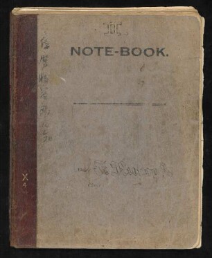 Note-Book II. Notizen über japanische Kultur- und Sittengeschichte
