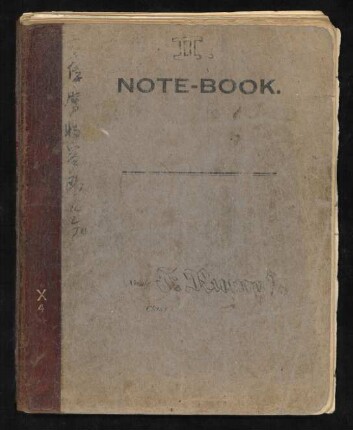 Note-Book II. Notizen über japanische Kultur- und Sittengeschichte