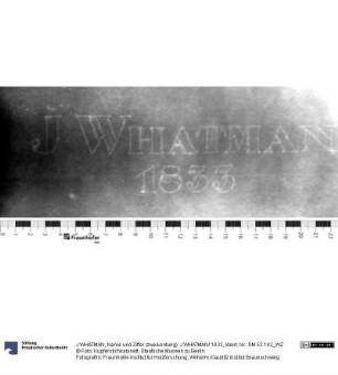 Name und Ziffer (zweikonturig): J WHATMAN/ 1833