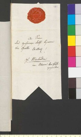 Brief von Delort, Marie Joseph an Goethe, Johann Wolfgang von