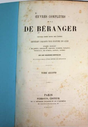 Oeuvres complètes de P. J. de Béranger. 2