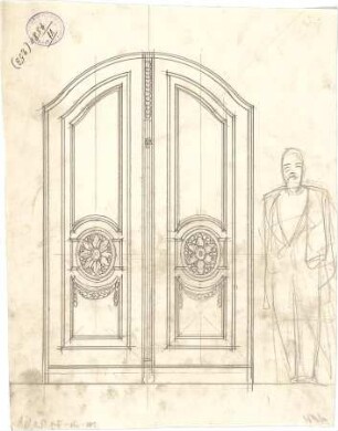Pfann, Paul; München, Möhlstr.; Wohnhaus O. Bischoff - Tür (Ansicht)
