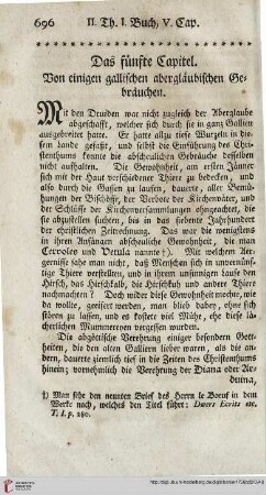 Das fünfte Capitel: Von einigen gallischen abergläubischen Gebräuchen