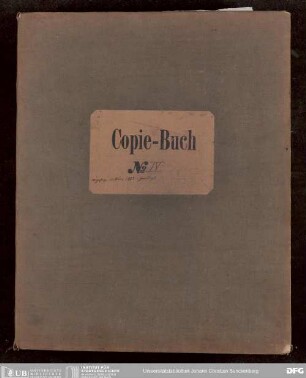 Kopierbuch ausgegangener Briefe, Bd. 3