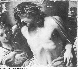Christus mit der Dornenkrone von Engeln gestützt
