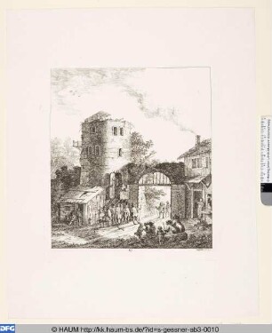 Stadttor, durch das ein Gerichtsherr einzieht