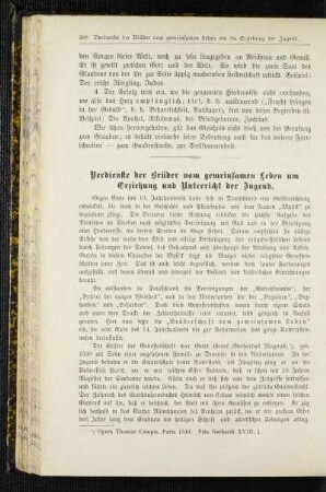 Verdienste der Brüder vom gemeinsamen Leben um Erziehung und Unterricht der Jugend