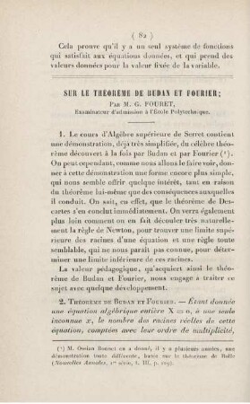 Sur le théorème de Budan et Fourier.