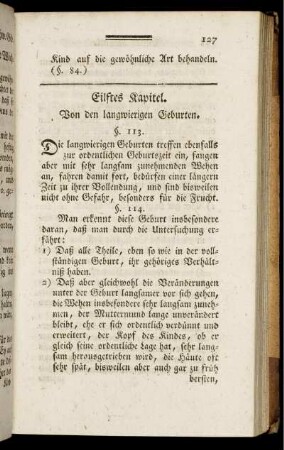 Eilftes Kapitel. Von den langwierigen Geburten.