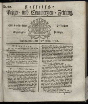 Nr. 20, Sonnabend den 10ten Maerz. 1821