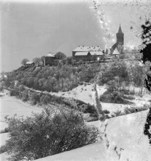 Die Leuchtenburg im Winter : Blick zur Leuchtenburg. Winteraufnahme