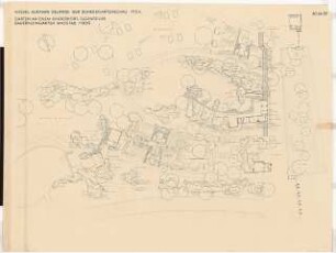 Bundesgartenschau 1955, Kassel: Kinderhort, Jugendclub und Dauerkleingärten: Gartenplan 1:200