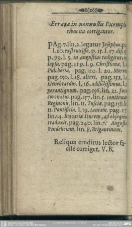 Errata in nonnullis Exemplaribus ita corrigantur