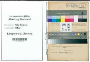 Entnazifizierung Clemens Kloppenborg , geb. 01.09.1914 (Bankbeamter)