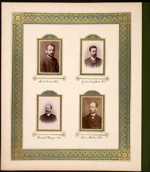 Paul Cauer. 1875, Gustav Heylbut.1875, Rudolf Meyer. 1876, Oskar Stiller. 1876