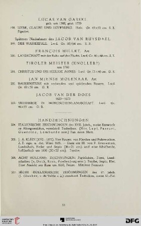 Handzeichnungen (Nr. 204-207)