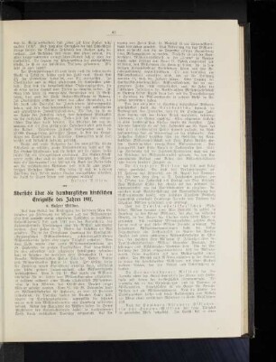 Übersicht über die hamburgischen kirchlichen Ereignisse des Jahres 1911. 6. Äußere Mission.