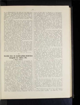 Übersicht über die hamburgischen kirchlichen Ereignisse des Jahres 1911. 6. Äußere Mission.