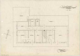 Gsaenger, Gustav; Lenggries (Bayern); Landhaus Dr. Mulfinger, Landhaus Joedicke - Landhaus Mulfinger (Grundriss OG)