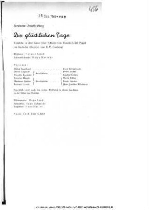 Die glücklichen Tage