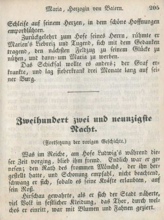 Zweihundert zwei und neunzigste Nacht