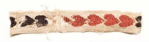 Fragment eines Leinengewebes mit einem Zierstreifen