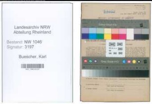 Entnazifizierung Karl Buescher , geb. 20.11.1906 (Baecker)