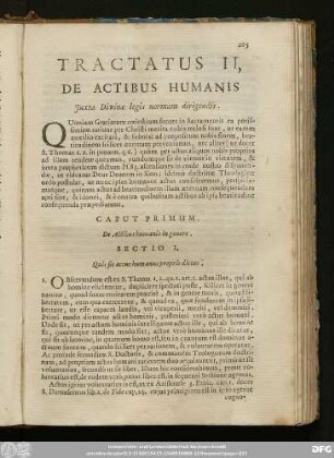 Sectio I. Quis ist actus humanus propriè dictus.