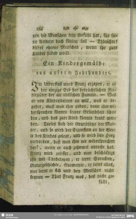Ein Kindergemälde aus unserm Jahrhundert
