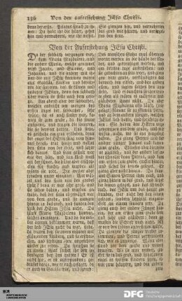 Von der Auferstehung Jesu Christi.