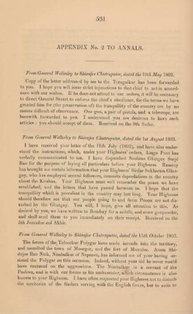 Appendix No. 2 to annals