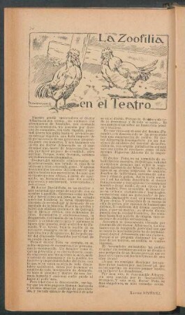 La zoofilia en el teatro