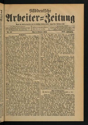 Nr. 41. Den 9. Oktober 1904. - Nr. 45. Den 6. November 1904.