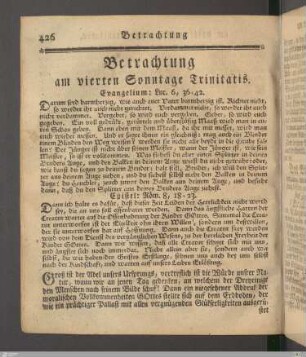 Betrachtung am vierten Sonntage Trinitatis.
