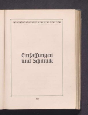 Einfassungen und Schmuck