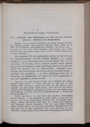 Fünfundzwanzigste Vorlesung [§ 52]