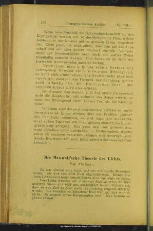 Die Maxwell'sche Theorie des Lichts