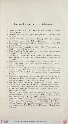 Die Werke von A.G.F. Rebmann (Nr.1-43)