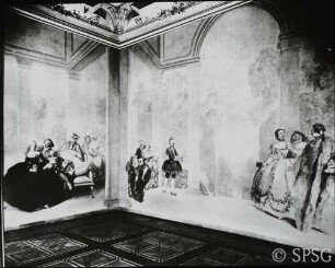 Berlin, Schloss Charlottenburg, Neuer Flügel, Erstes Hautelice-Zimmer, R. 352, Wandgemälde.