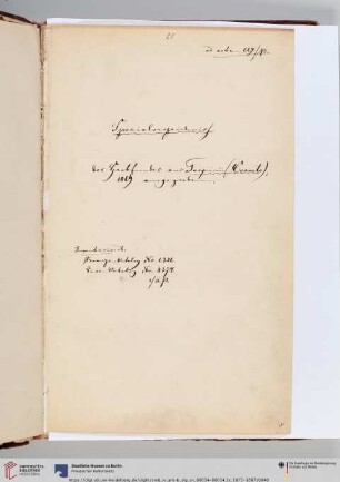 Spezialverzeichnis des Grabfundes aus Tarquinii (Corneto) 1869 ausgegraben