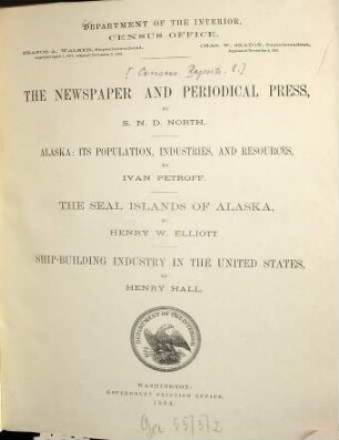 Census Reports : Department of the Interior. Census Office. Tenth Census. 1880, 8